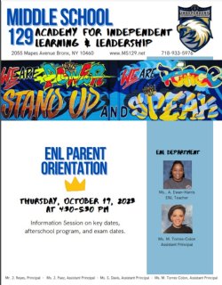ENL parent meeting flyer